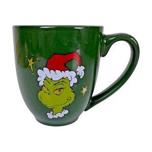 Grinch Coffee Mug Tea Cup Dr Seuss holiday green stole Christmas character